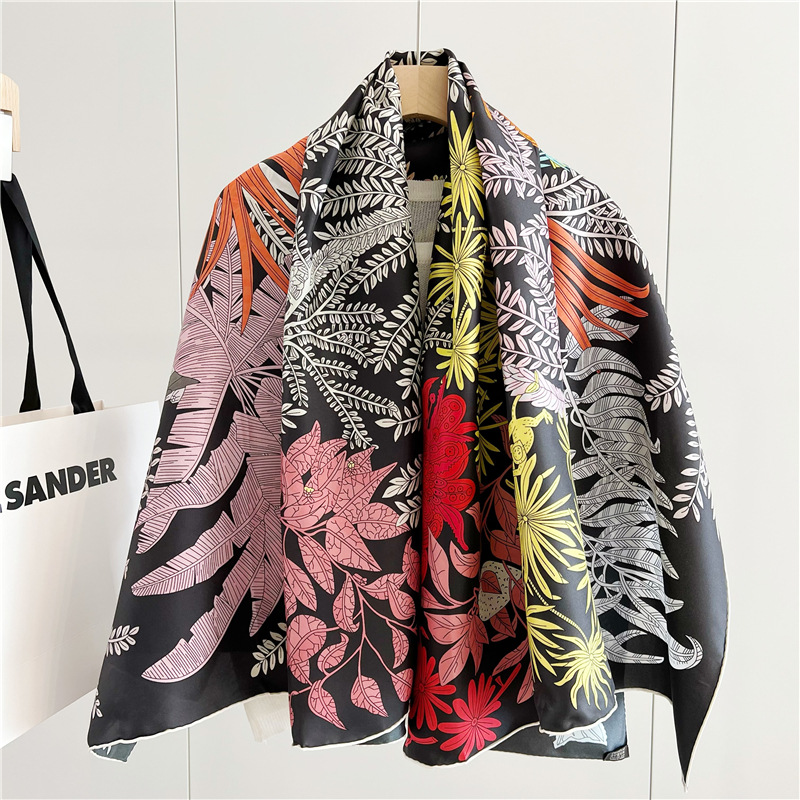 Summer Clothing Design - 14mm 실크 스카프 여성용 핸드롤드 엣지