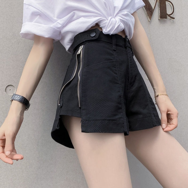 Summer Clothing Design - 여성 스트레이트 데님 반바지 사이드 지퍼