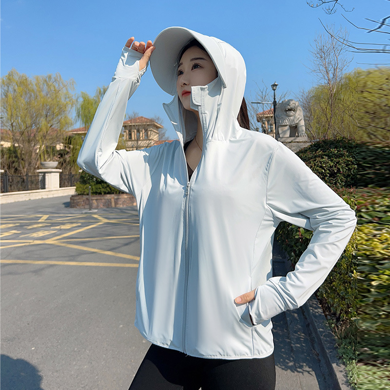 Summer Clothing Girl - 여성용 후드형 자외선 차단 재킷 십대