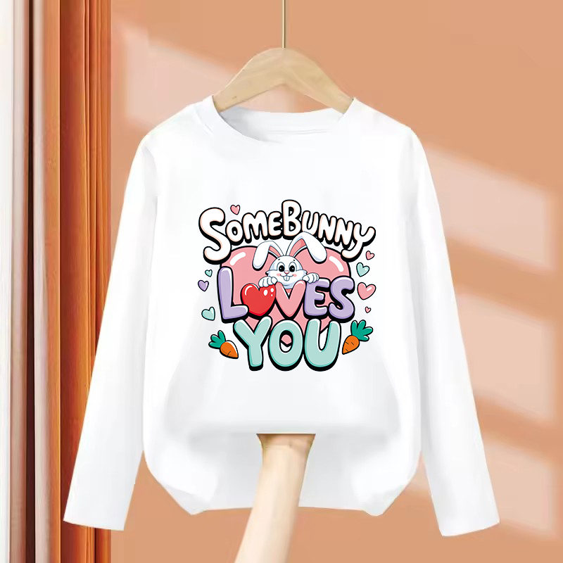 Summer Loving Kids Clothing - 긴 소매 귀여운 토끼 사랑 하트