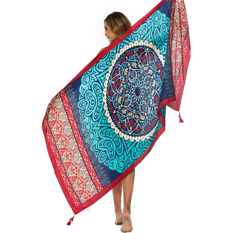 Sarong Pareo Wrap - 2018 트윌 코튼 파레오 비치 커버업,