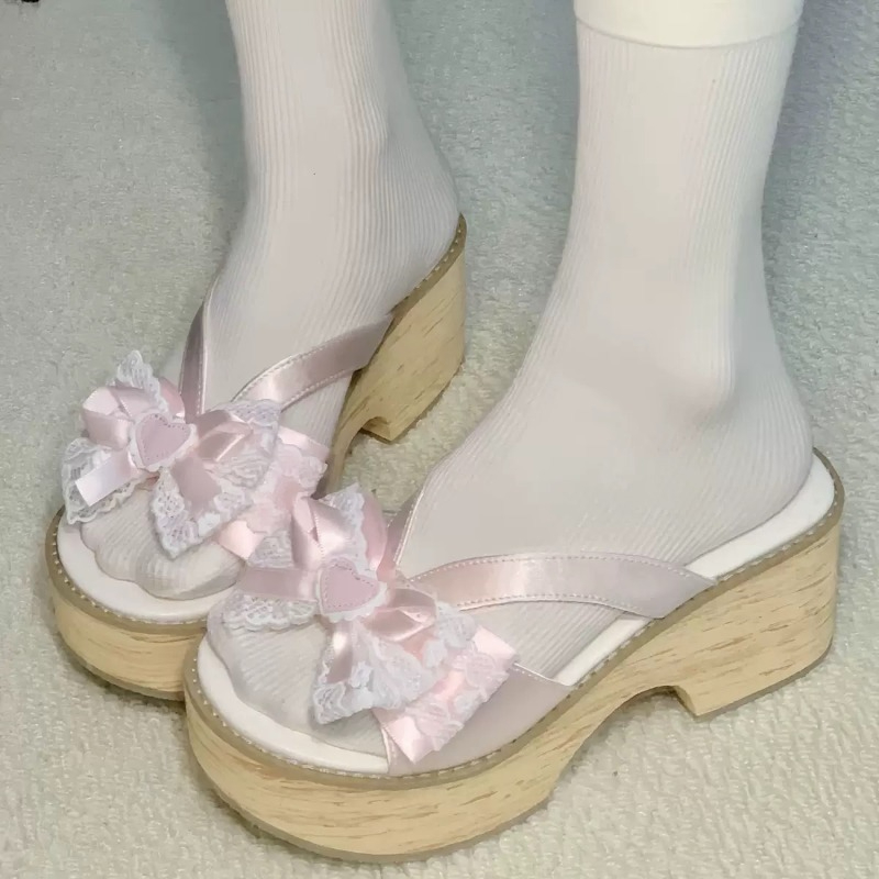 Summer Clothing Sale - 스윗 보우 우드 그레인 두꺼운 바닥