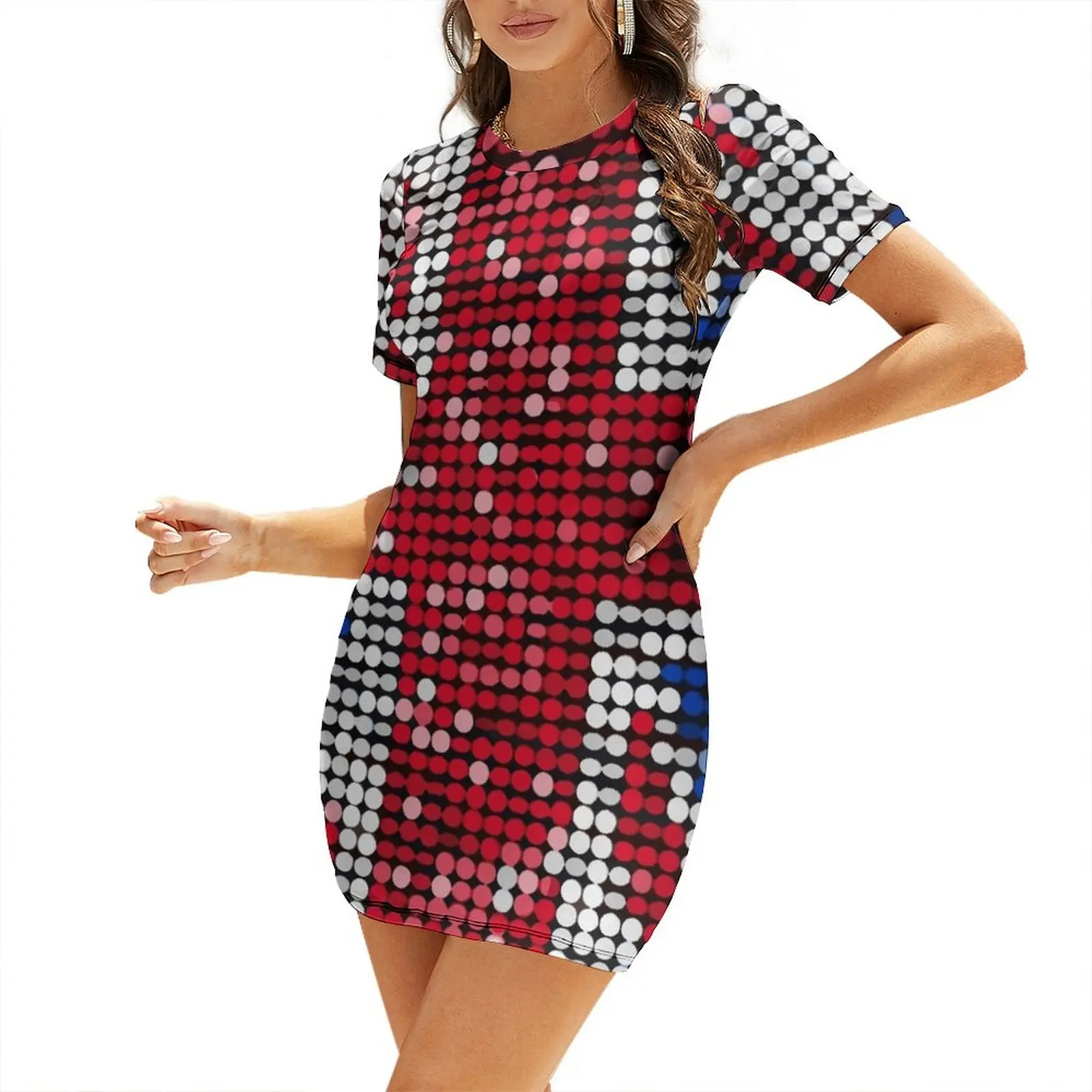 Womens Summer Clothing Uk - 유니온 잭 플래그 영국 스팽글 반팔