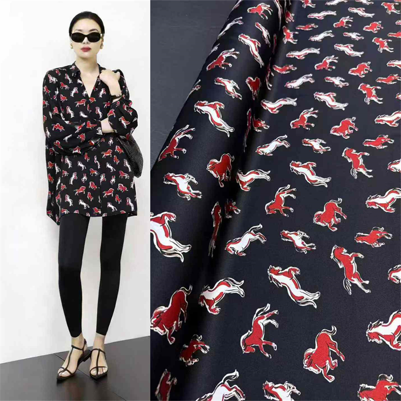 Summer Clothing Material - 피부 친화적인 통기성 블랙 포니 여름