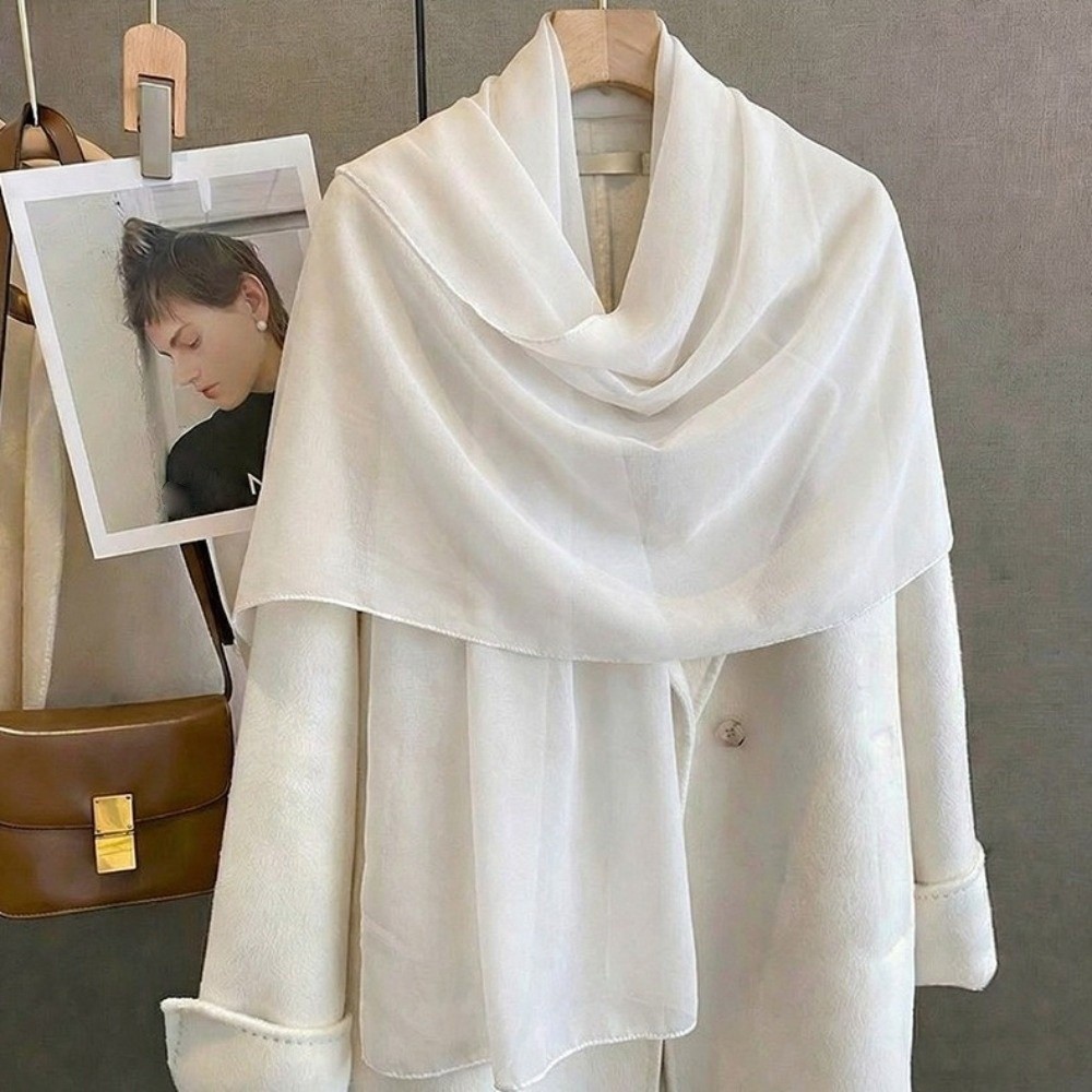 솔리드 컬러 얇은 숄 쉬폰 통기성 스카프 자외선 차단  - Sarong Pareo Wrap 리뷰 및 가격