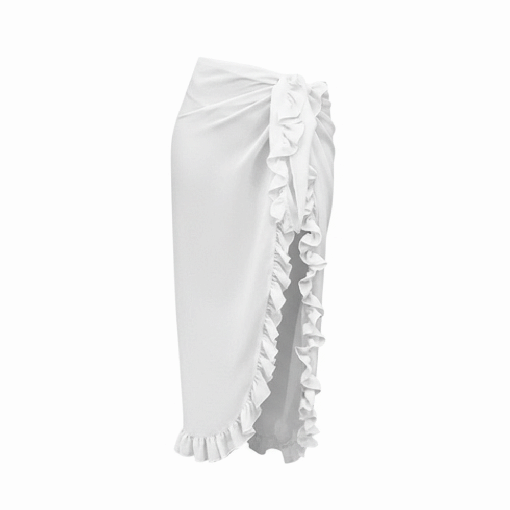 랩 스카프 러플 디자인 사롱 솔리드 컬러 쉬폰 소재 비 - Sarong Pareo Wrap 리뷰 및 가격