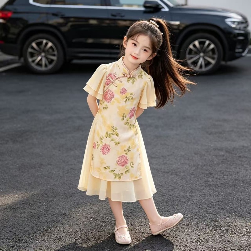 새로운 여름 여아 튤 스위트 러블리 쉬폰 타이트 웨이스 - Summer Loving Kids Clothing 리뷰 및 가격