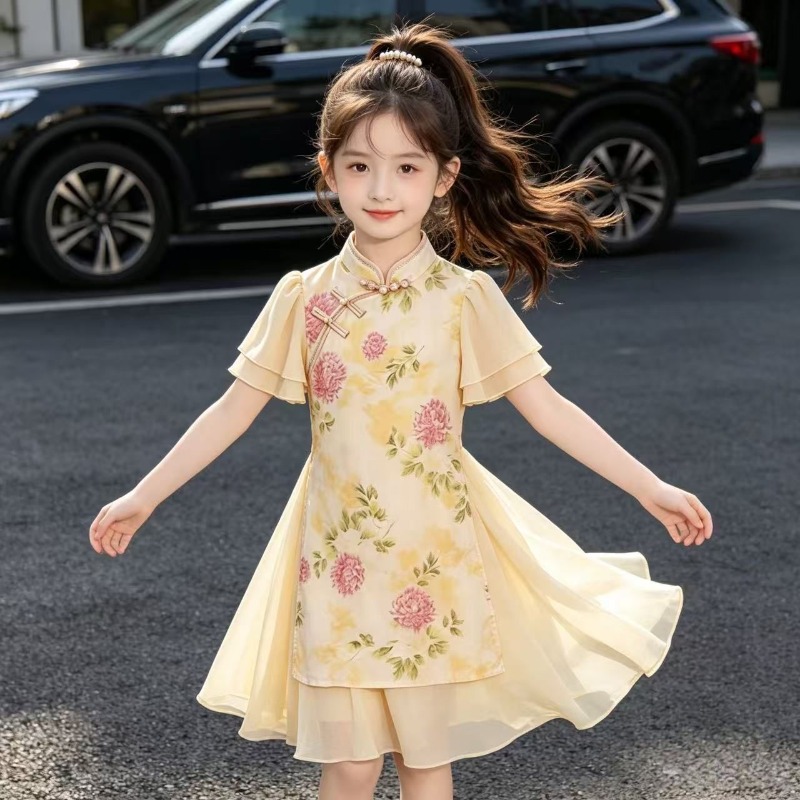새로운 여름 여아 튤 스위트 러블리 쉬폰 타이트 웨이스 - Summer Loving Kids Clothing 리뷰 및 가격