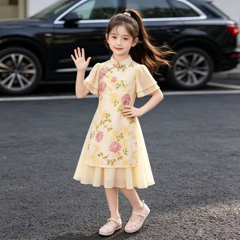 새로운 여름 여아 튤 스위트 러블리 쉬폰 타이트 웨이스 - Summer Loving Kids Clothing 리뷰 및 가격