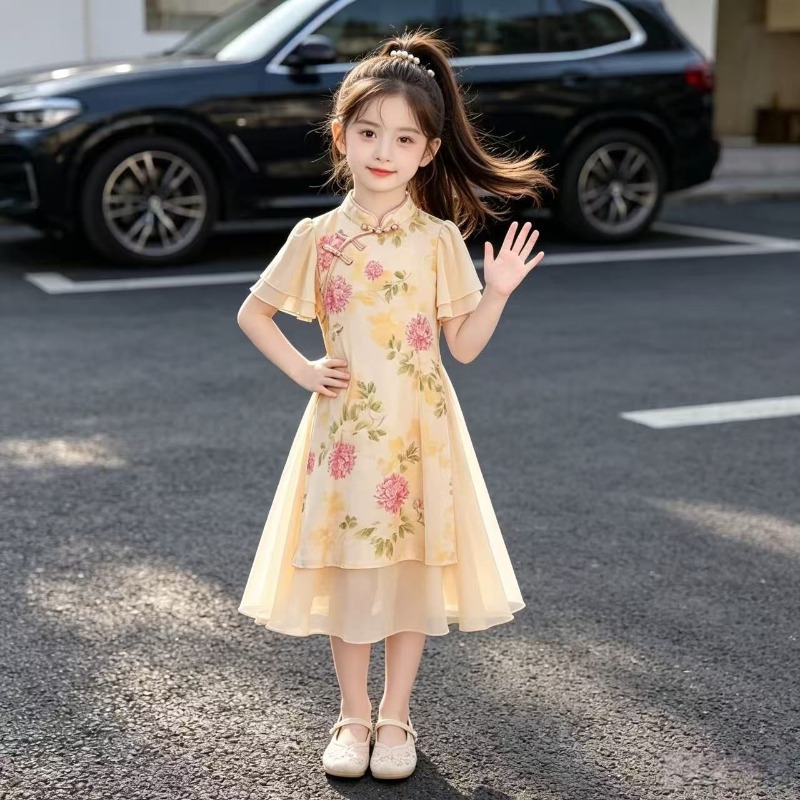 새로운 여름 여아 튤 스위트 러블리 쉬폰 타이트 웨이스 - Summer Loving Kids Clothing 리뷰 및 가격
