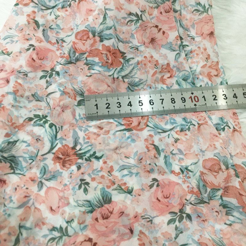 여름 드레스를위한 2/3m 꽃 프린트 쉬폰 원단 편안한 - Summer Clothing Material 리뷰 및 가격