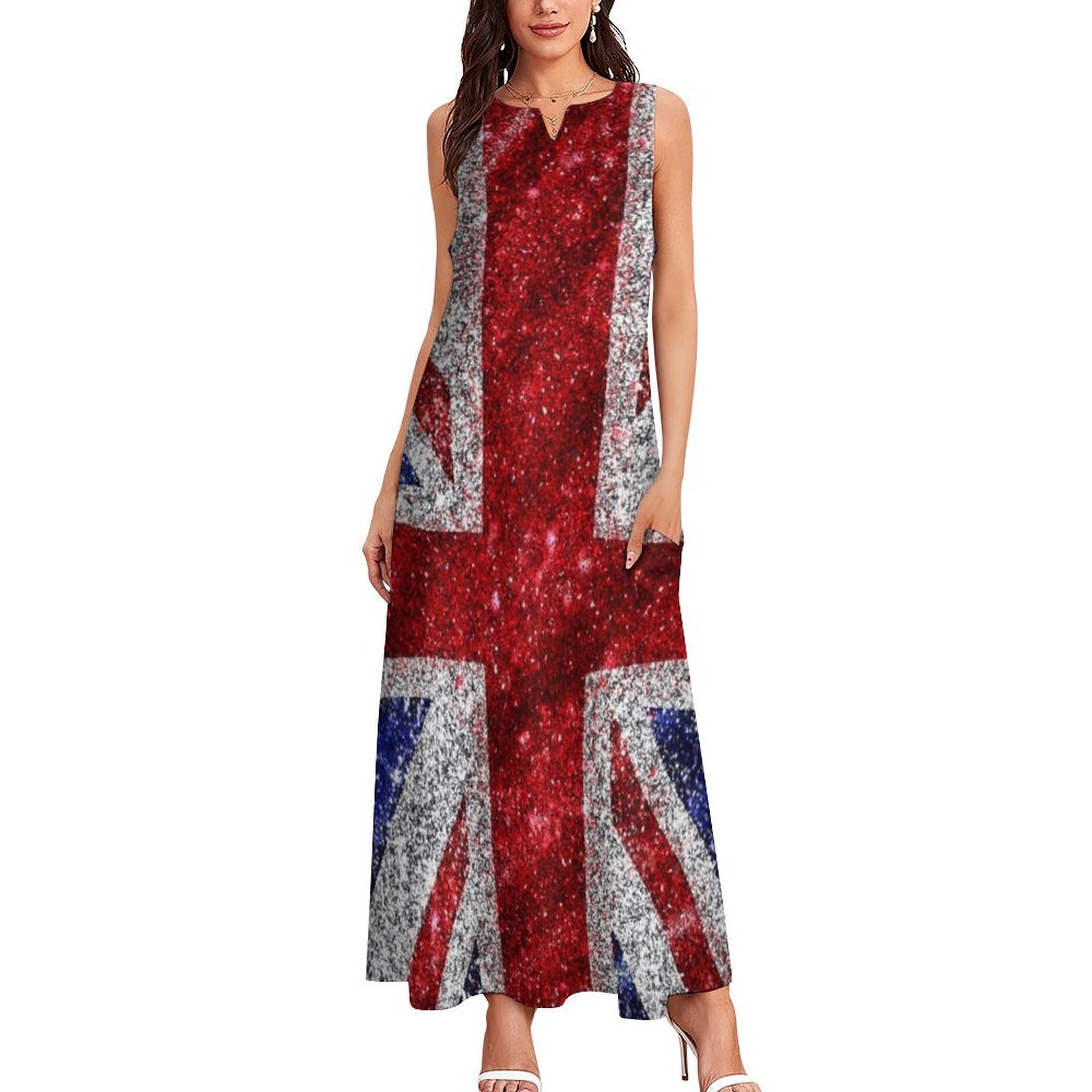 인조 글리터 유니온 잭 플래그, 영국 스팽글 롱 원피스 - Womens Summer Clothing Uk 리뷰 및 가격