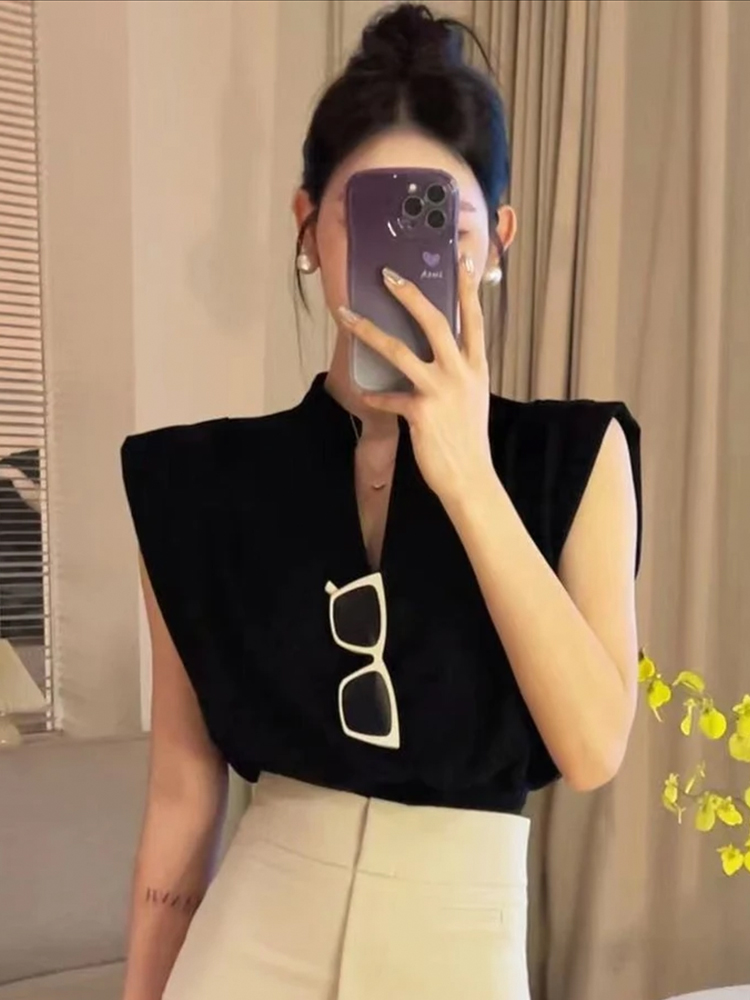레트로 스탠드 칼라 반팔 셔츠 여성 패션 한국 스타일  - Summer Clothing Brands 리뷰 및 가격