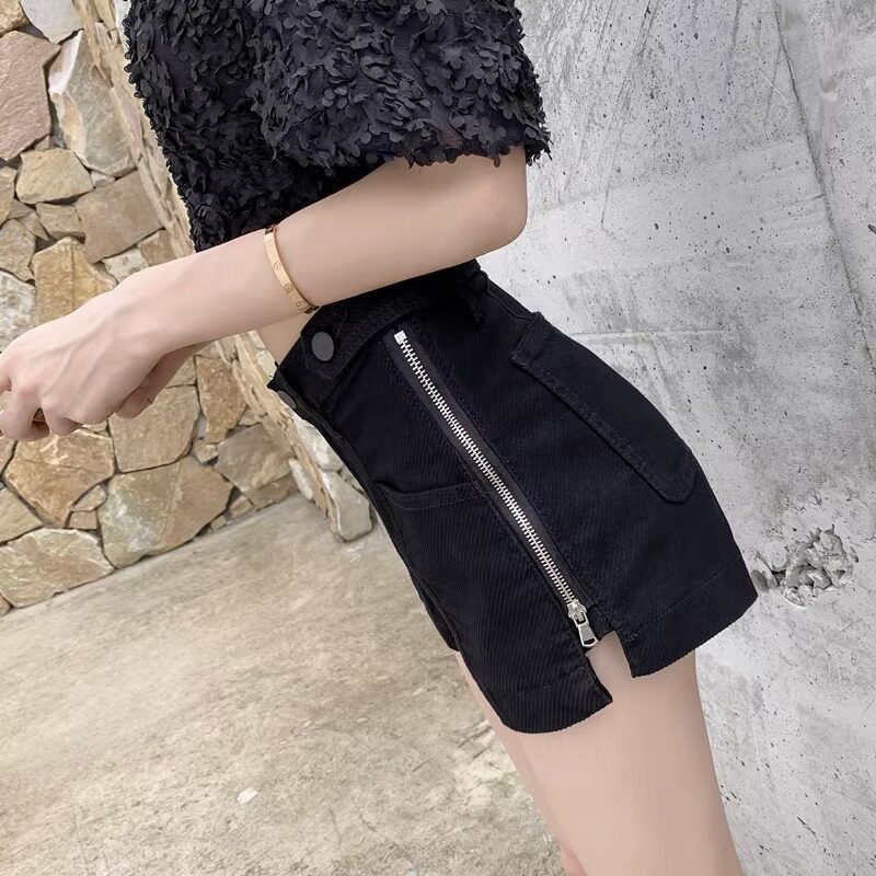 여성 스트레이트 데님 반바지 사이드 지퍼 스플릿 디자인 - Summer Clothing Design 리뷰 및 가격