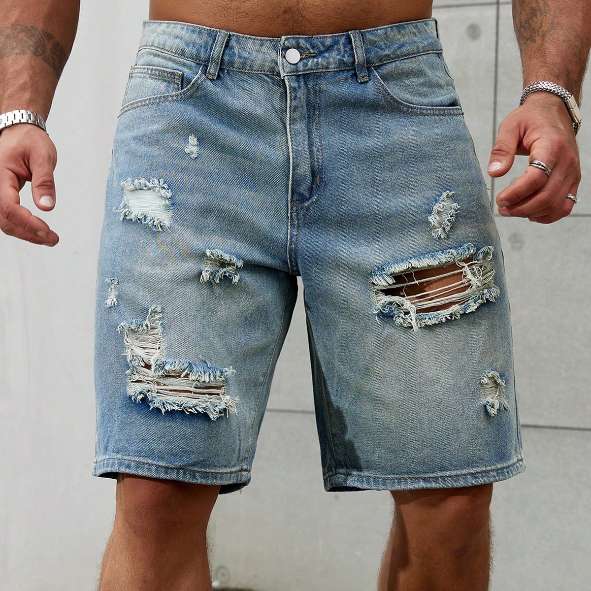 남성용 찢어진 짧은 청바지 브랜드 의류, 버뮤다 여름  - Summer Clothing Brands 리뷰 및 가격