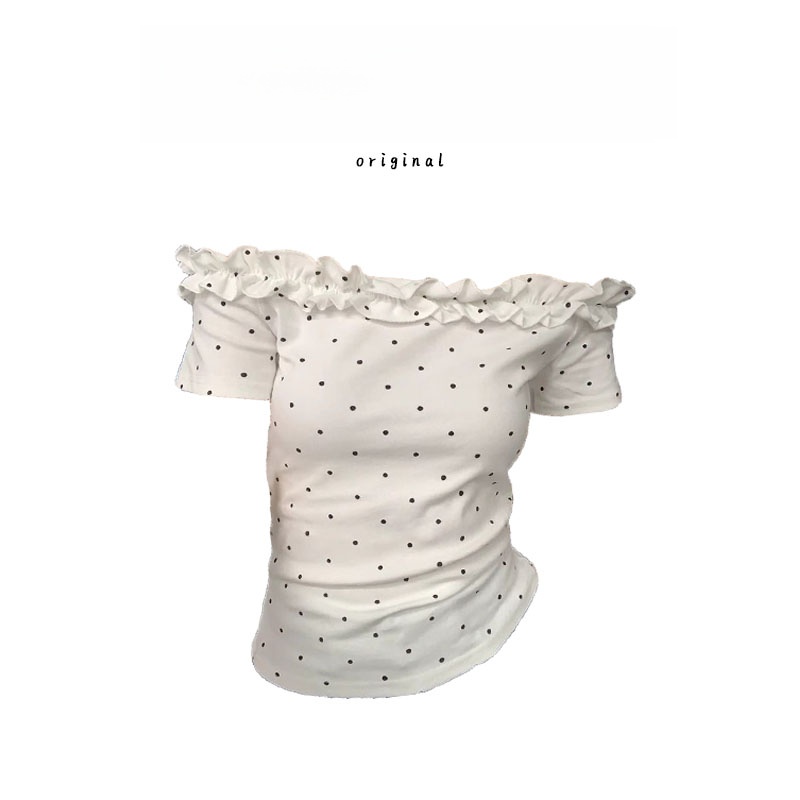2025년 여름 폴카 도트 레이스 트림 원숄더 반팔 티 - Summer 2025 Clothing Essentials 리뷰 및 가격