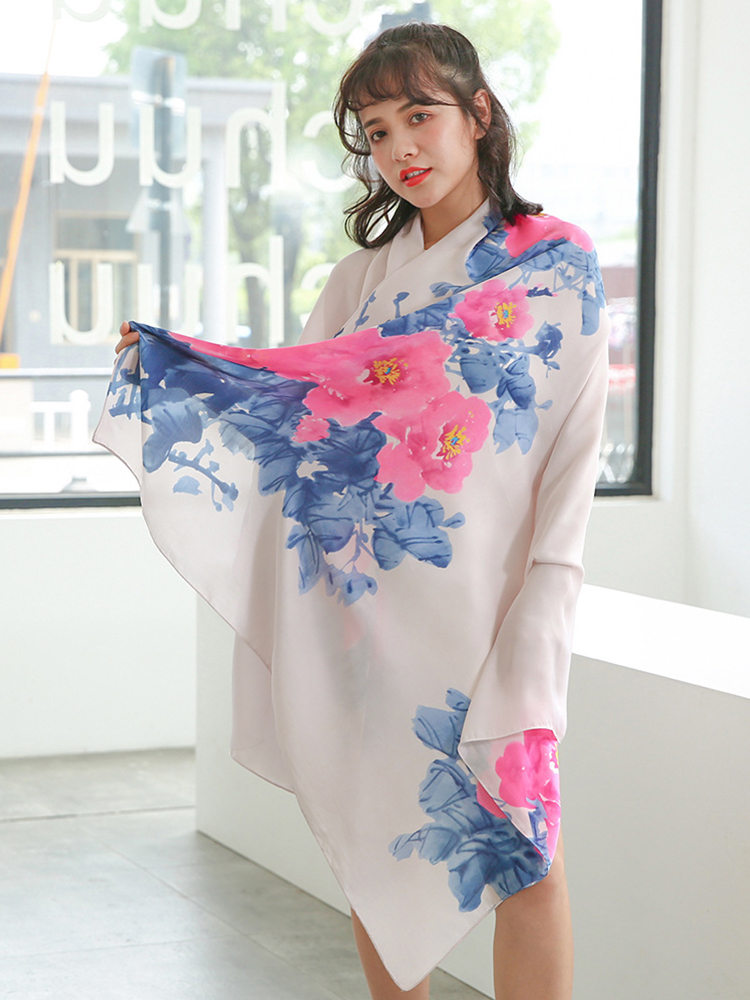 고품질 우아한 여성 실크 스카프 사롱 비치 랩 긴 목도 - Sarong Pareo Wrap 리뷰 및 가격