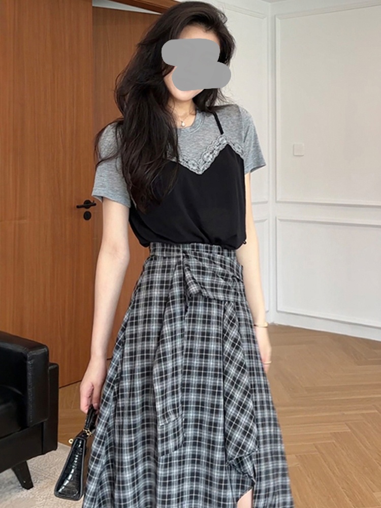 여름 신상 패션 디자인 레이스 반팔 언밸런스 플래드 하 - Summer Clothing Design 리뷰 및 가격