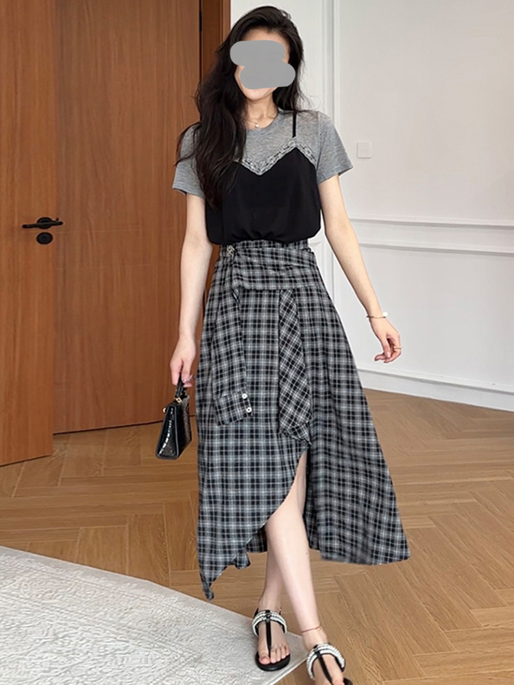 여름 신상 패션 디자인 레이스 반팔 언밸런스 플래드 하 - Summer Clothing Design 리뷰 및 가격