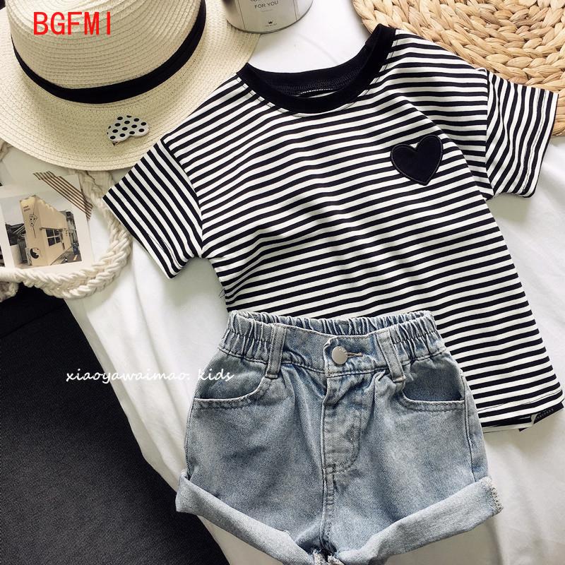 십대 소녀 코튼 스트라이프 반팔 티셔츠, 한국 아동복, - Summer Loving Kids Clothing 리뷰 및 가격